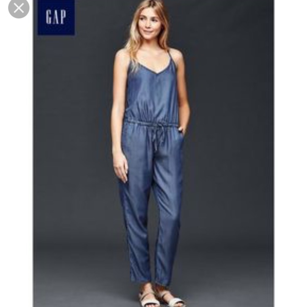 Gap denim jumpsuit